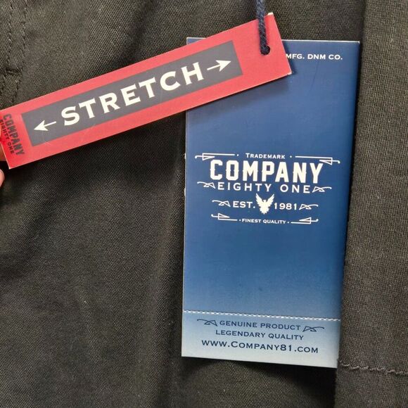 NWT MEN'S COMPANY EIGHTY ONE C12SH490 BLACK BELTED CARGO COTTON SHORTS XL - Picture 6 of 12